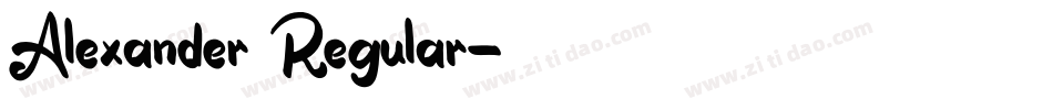 Alexander Regular字体转换